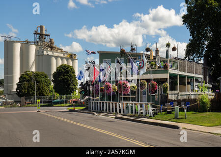 Oswego, New York, USA. September 6, 2019. Gibby's Irish Pub in der Nähe des Hafens von Oswego und Lake Ontario in Oswego, New York Stockfoto