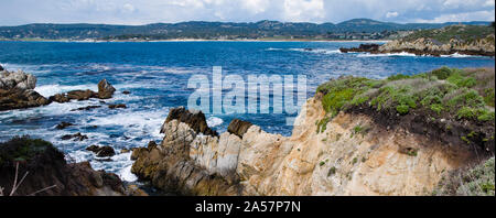 Felsformationen an der Küste, Point Lobos State Reserve, Carmel, Monterey County, Kalifornien, USA Stockfoto