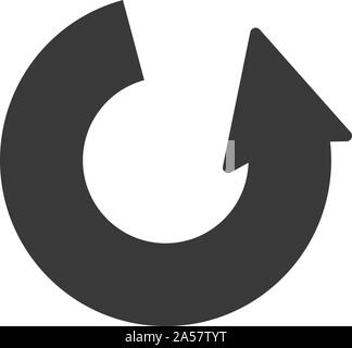 Aktualisieren, Replay oder reload Icon in einfachen Vektor Stil Stock Vektor