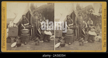 Krieg Ansichten. Nr. 2404 oder 2406, Zelt leben Der 31 Pennsylvania Regiment Stockfoto