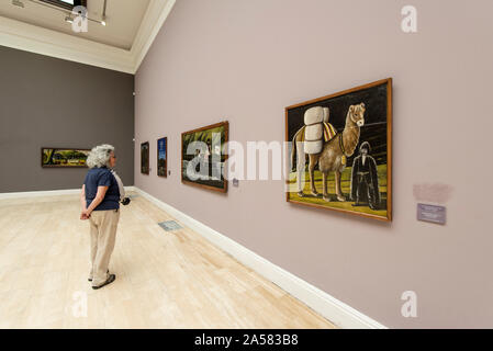 Niko Pirosmani (Pirosmani) Ausstellung in der National Gallery (Georgische Nationalmuseum). Tiflis, Georgien. Kaukasus Stockfoto
