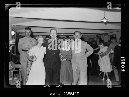 Unteroffiziere' Club (Garnison Club bei der Deutschen Kolonie, Jer. [D. h., Jerusalem] Tanz der Perry Gleiten Stockfoto