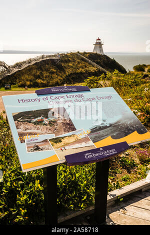 Kap Wutanfall Leuchtturm Waterside, New Brunswick, CA Stockfoto