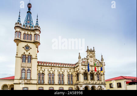 Blick auf das alte Rathaus von Sintra, Portugal Stockfoto