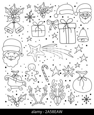 Weihnachten Symbole Muster Hintergrund Stock Vektor