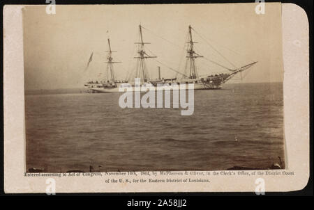 USS Hartford, das Flaggschiff von Admiral David Farragut während des Bürgerkriegs] / McPherson & Oliver, Fotografen, 132 Canal Street, im Obergeschoss Stockfoto