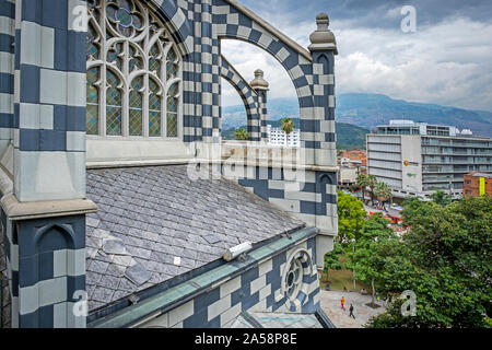 Citylandscape ad Kuppel des Palacio de la Cultura, Rafael Uribe Uribe, Palast der Kultur, Medellín, Kolumbien Stockfoto