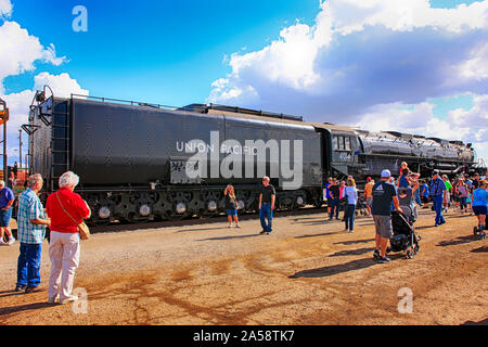 Die 4014 Big Boy 1941 Dampflok in Tucson auf Ihr 150 transkontinentale Reise quer durch Amerika. Stockfoto