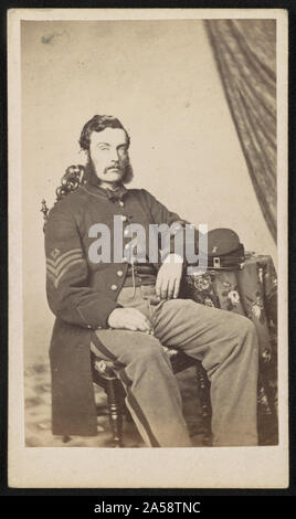 Unbekannter Soldat in Co.C, die uniform 5 Massachusetts Infanterie Regiment Sergeant] / W. Snell, 188 Essex St., Salem Stockfoto