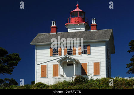 Alte Yaquina Bay Lighthouse Newport Oregon USA Stockfoto