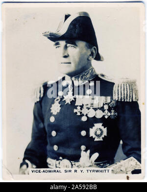 Zigarette Karte portrait Admiral der Flotte Sir Reginald Yorke Tyrwhitt, 1st Baronet, GCB DSO (1870-1951). Während des Ersten Weltkrieges diente er als der erfolgreiche Befehlshaber der Harwich. Stockfoto