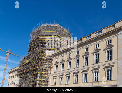 Berlin, Deutschland. Okt, 2019 18. Die Baustelle des Berliner Schloss in der historischen Mitte von Berlin. Credit: Monika Skolimowska/dpa-Zentralbild/dpa/Alamy leben Nachrichten Stockfoto