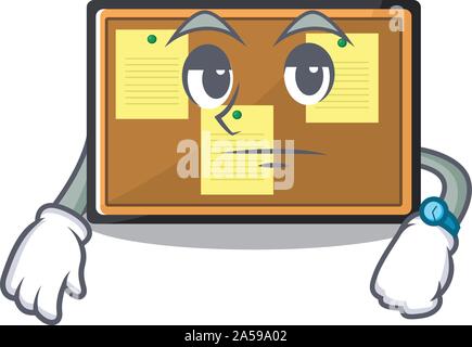 Warten Spielzeug Bulletin Board auf der Cartoon Stock Vektor