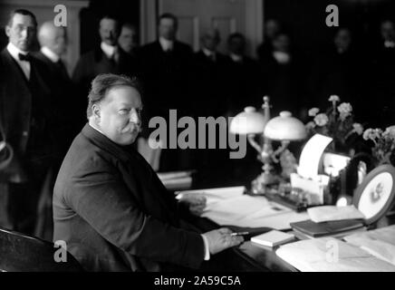 Präsident William Howard Taft signing New Mexico Staatlichkeit bill Ca. 1900s Stockfoto