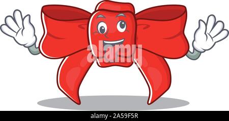 Crazy red ribbon Bow mit der Cartoon Stock Vektor