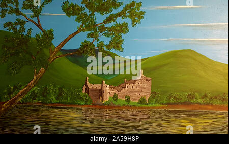 Kilchurn Castle, Loch Awe, Schottland, Acryl Stockfoto