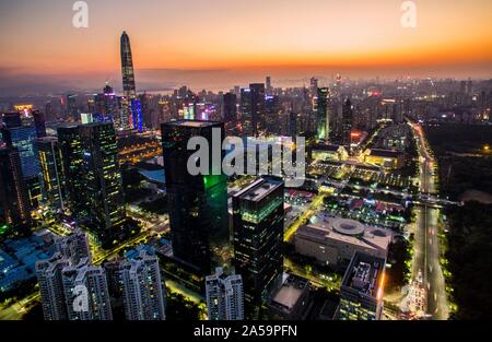 Peking, China. 14 Feb, 2017. Luftaufnahme auf 14.02.2017, zeigt ein Blick auf zentrale Shenzhen, des südchinesischen Provinz Guangdong. Credit: Mao Siqian/Xinhua/Alamy leben Nachrichten Stockfoto