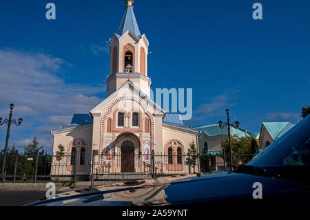 Kirche der Heiligen Apostel Petrus und Paulus,. Salekhard, Russland, Stockfoto