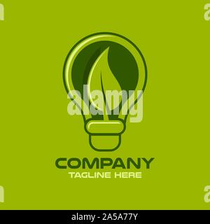 Modernes Logo grüne Beleuchtung. Vector Illustration. Stock Vektor