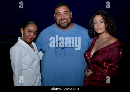 HOLLYWOOD, CA - 10. Oktober: Kerrynton Jones, Chris Rudd und Nataly Santiago kommen für die Premiere von High Strung freien Tanz am Arclight Theat Stockfoto