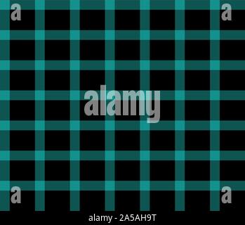 Grüne und schwarze tartan Textur. Teal plaid karierte nahtlose Muster. Holzfäller Kulisse für Textilwaren, Hemd, Jacke und andere Produkte Fashion. Vektor Stock Vektor