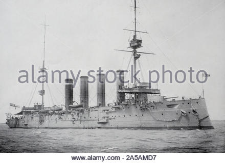 WW 1 HMS guter Hoffnung war ein Drake-Klasse Panzerkreuzer für die Royal Navy, das im Jahr 1901 erbaut wurde, in der Schlacht bei Coronel im November 1914 gesunken Stockfoto