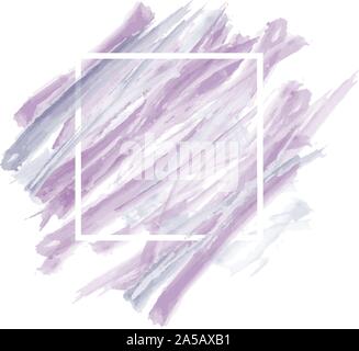 Grunge abstrakt hintergrund Pinsel Farbe Textur Design Acryl Schlaganfall Poster illustration Vektor über quadratischen Rahmen. Stock Vektor