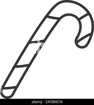 Candy Cane Gestreifte weihnachten Schwarz und Weiß doodle Stil. Hand gezeichnete Illustration für Registrierung Karten, Textilien, Farbstoffen, Geschenke Stock Vektor