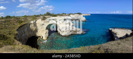 Torre Sant'Andrea, Naturparadies von Sant'Andrea, Lecce, Apulien, Italien Stockfoto