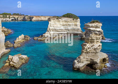 Torre Sant'Andrea, Naturparadies von Sant'Andrea, Lecce, Apulien, Italien Stockfoto