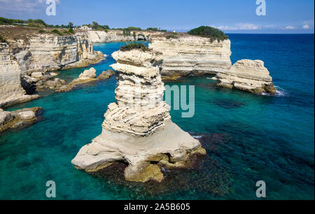 Torre Sant'Andrea, Naturparadies von Sant'Andrea, Lecce, Apulien, Italien Stockfoto