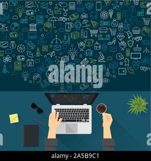 Social Media Kommunikation Stock Vektor