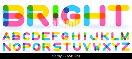 Vektor rainbow Alphabet Stock Vektor