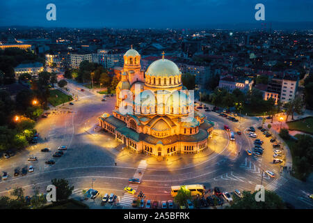Die Alexander-Newski-Kathedrale in Sofia, Bulgarien, im Mai 2019 getroffen Stockfoto