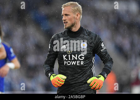 19. Oktober 2019, King Power Stadion, Leicester, England; Premier League, Leicester City v Burnley: Kasper Schmeichel (1) Credit: Jon Hobley / Nachrichten Bilder Stockfoto