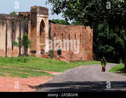 Der verlassenen Stadt Komplex von Fatehpur Sikri, Indien, einst die Hauptstadt des Landes. Fatehpur Sikri Stadt im Bezirk von Agra Uttar Pradesh, Indien Stockfoto