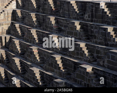 Chand Baori Stufenbrunnen, Abhaneri, Dausa, Rajasthan, Indien Stockfoto