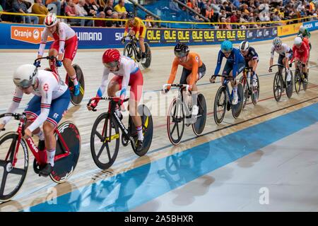 Apeldoorn, Niederlande. Okt, 2019 19. APELDOORN, 19-10-2019, allsports, Omnisport Apeldoorn, Amy Pieters duriung dem Titel Radfahren Europameisterschaften, Ek Baanwielrennen. Credit: Pro Schüsse/Alamy leben Nachrichten Stockfoto