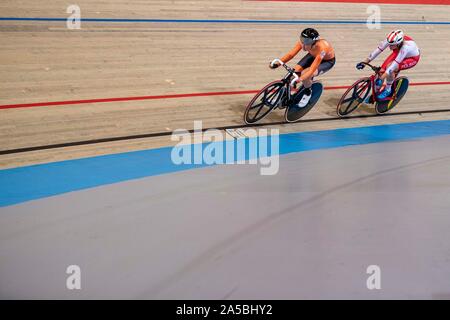 Apeldoorn, Niederlande. Okt, 2019 19. APELDOORN, 19-10-2019, allsports, Omnisport Apeldoorn, Amy Pieters duriung dem Titel Radfahren Europameisterschaften, Ek Baanwielrennen. Credit: Pro Schüsse/Alamy leben Nachrichten Stockfoto