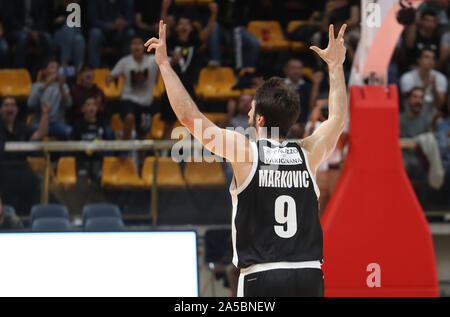 Bologna, Italien, 19 Okt 2019, Glück von Stefan Markovic (Virtus Bologna) während Segafredo Segafredo Virtus Bologna vs Openjobmetis Varese - Italienische Basketball eine Serie Meisterschaft - Credit: LPS/Michele Nucci/Alamy leben Nachrichten Stockfoto