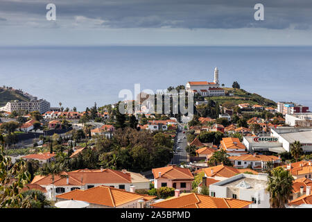 Igreja de São Martinho (São Martinho Kirche), Funchal, von Pico dos Barcelos, Funchal, Madeira, Portugal Stockfoto