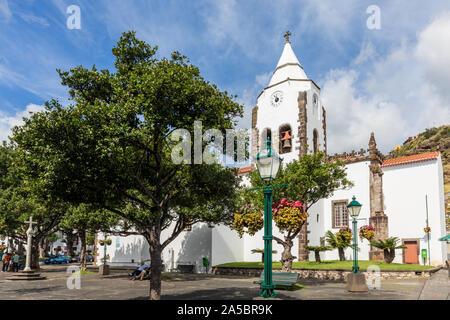 Äußere des Sao Salvador Kirche Igreja de Sao Salvador, Santa Cruz auf der portugiesischen Insel Madeira Stockfoto