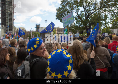 Historische Brexit Tag 19 Okt London. Stockfoto