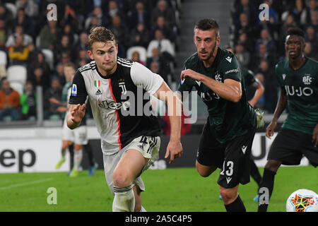 Matthijs De Ligt (Juventus FC) während der Serie ein Fußballspiel zwischen Juventus FC und FC Bologna bei der Allianz Stadion am 19 Oktober, 2019 in Turin, Italien. Stockfoto