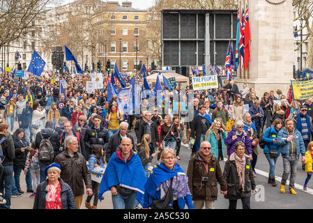 London/UK - 3 23 19: Brexit und anti-brexit Protest in London. Stockfoto