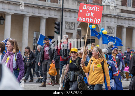 London/UK - 3 23 19: Brexit und anti-brexit Protest in London. Stockfoto