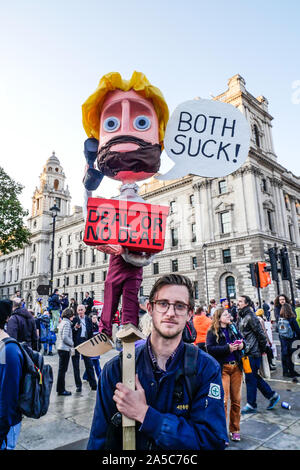 19. Oktober 2019 London UK-Völker Abstimmung über Brexit am Parliament Square Stockfoto