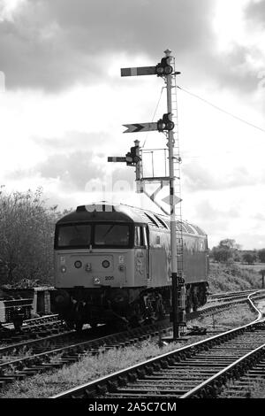 Class 47 Lokomotive 47205 an der Northampton und Lamport Eisenbahn Herbst Gala, Oktober 2019 Stockfoto