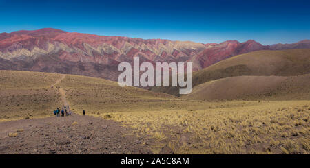 Ort DES erranias del hornocal" genannt, ein Berg mit 14 Farben in Jujuy, Argentinien Stockfoto