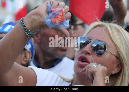 Rom, Italien. Okt, 2019 20. Rom, 'italienische Stolz' League Demonstration gegen die Conte abgebildeten Regierung: Credit: Unabhängige Fotoagentur/Alamy leben Nachrichten Stockfoto